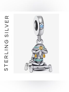 🌟 S925 Sterling Silver Aladdin Princess Jasmine Charm